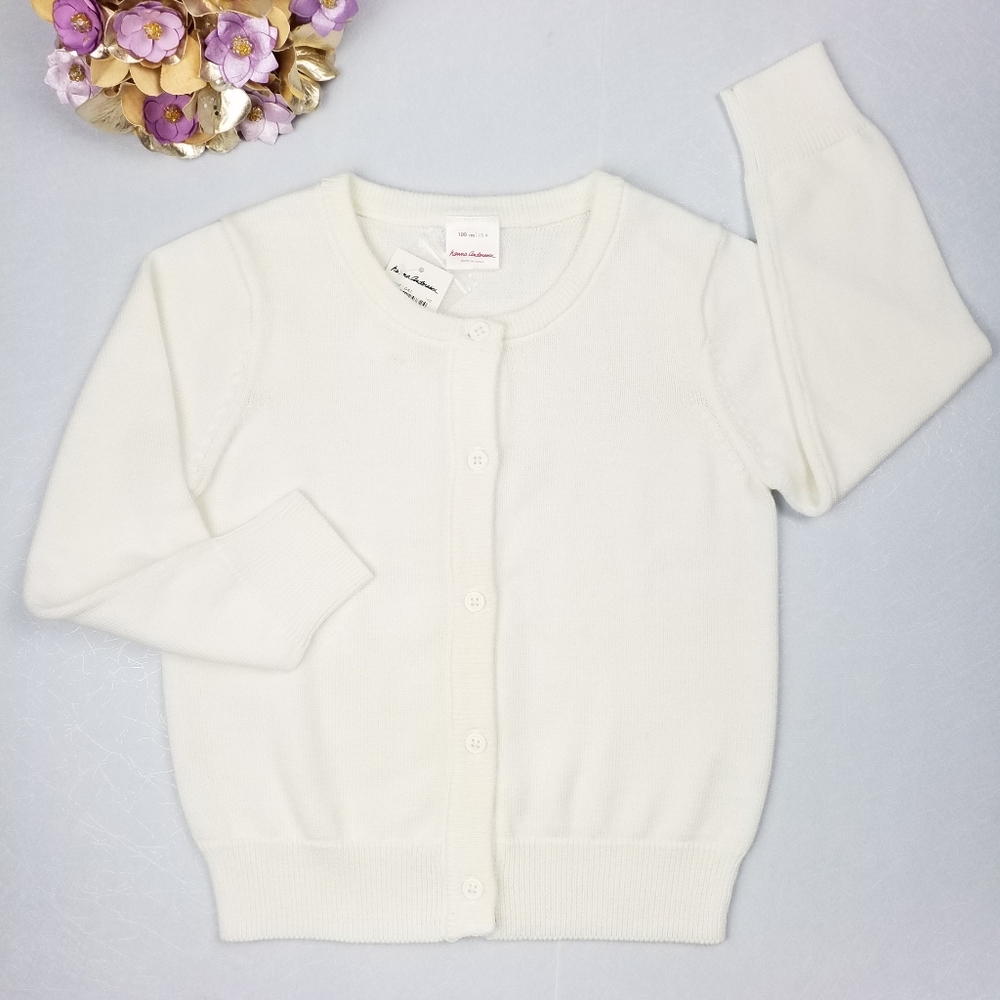 NWT Hanna Andersson | White Cream Basic Cardigan